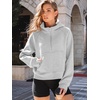 image:imageAUTOMET Womens Hoodies Half Zip Up Casual Comfort Fall Clothes 2026Grey