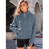 image:imageAUTOMET Womens Hoodies Half Zip Up Casual Comfort Fall Clothes 2026Greyblue