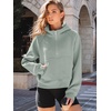 image:imageAUTOMET Womens Hoodies Half Zip Up Casual Comfort Fall Clothes 2026Greygreen