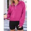 image:imageAUTOMET Womens Hoodies Half Zip Up Casual Comfort Fall Clothes 2026Hotpink