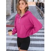 image:imageAUTOMET Womens Hoodies Half Zip Up Casual Comfort Fall Clothes 2026Hotpink
