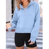 image:imageAUTOMET Womens Hoodies Half Zip Up Casual Comfort Fall Clothes 2026Lightblue