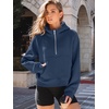 image:imageAUTOMET Womens Hoodies Half Zip Up Casual Comfort Fall Clothes 2026Navyblue