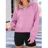 image:imageAUTOMET Womens Hoodies Half Zip Up Casual Comfort Fall Clothes 2026Pink