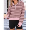 image:imageAUTOMET Womens Hoodies Half Zip Up Casual Comfort Fall Clothes 2026Pink Combo