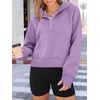 image:imageAUTOMET Womens Hoodies Half Zip Up Casual Comfort Fall Clothes 2026Purple