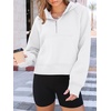image:imageAUTOMET Womens Hoodies Half Zip Up Casual Comfort Fall Clothes 2026White