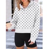 image:imageAUTOMET Womens Hoodies Half Zip Up Casual Comfort Fall Clothes 2026White Polka Dot