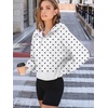 image:imageAUTOMET Womens Hoodies Half Zip Up Casual Comfort Fall Clothes 2026White Polka Dot