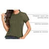 image:imageAUTOMET Womens Lace Short Sleeve Tops Business Casual Outfits Work ShirtsArmy Green