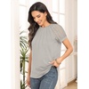 image:imageAUTOMET Womens Lace Short Sleeve Tops Business Casual Outfits Work ShirtsBeige