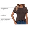 image:imageAUTOMET Womens Lace Short Sleeve Tops Business Casual Outfits Work ShirtsBrown
