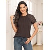 image:imageAUTOMET Womens Lace Short Sleeve Tops Business Casual Outfits Work ShirtsBrown