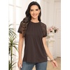 image:imageAUTOMET Womens Lace Short Sleeve Tops Business Casual Outfits Work ShirtsBrown