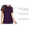 image:imageAUTOMET Womens Lace Short Sleeve Tops Business Casual Outfits Work ShirtsDarkpurple
