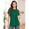 image:imageAUTOMET Womens Lace Short Sleeve Tops Business Casual Outfits Work ShirtsGreen