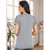 image:imageAUTOMET Womens Lace Short Sleeve Tops Business Casual Outfits Work ShirtsGrey