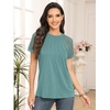 image:imageAUTOMET Womens Lace Short Sleeve Tops Business Casual Outfits Work ShirtsGreygreen