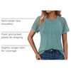 image:imageAUTOMET Womens Lace Short Sleeve Tops Business Casual Outfits Work ShirtsGreygreen
