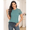 image:imageAUTOMET Womens Lace Short Sleeve Tops Business Casual Outfits Work ShirtsGreygreen