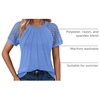 image:imageAUTOMET Womens Lace Short Sleeve Tops Business Casual Outfits Work ShirtsLightblue