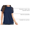 image:imageAUTOMET Womens Lace Short Sleeve Tops Business Casual Outfits Work ShirtsNavy