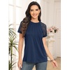 image:imageAUTOMET Womens Lace Short Sleeve Tops Business Casual Outfits Work ShirtsNavy