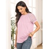 image:imageAUTOMET Womens Lace Short Sleeve Tops Business Casual Outfits Work ShirtsPink