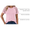 image:imageAUTOMET Womens Lace Short Sleeve Tops Business Casual Outfits Work ShirtsPink
