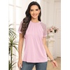 image:imageAUTOMET Womens Lace Short Sleeve Tops Business Casual Outfits Work ShirtsPink
