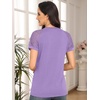 image:imageAUTOMET Womens Lace Short Sleeve Tops Business Casual Outfits Work ShirtsPurple