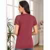 image:imageAUTOMET Womens Lace Short Sleeve Tops Business Casual Outfits Work ShirtsRust