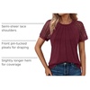 image:imageAUTOMET Womens Lace Short Sleeve Tops Business Casual Outfits Work ShirtsWinered