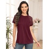 image:imageAUTOMET Womens Lace Short Sleeve Tops Business Casual Outfits Work ShirtsWinered