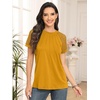 image:imageAUTOMET Womens Lace Short Sleeve Tops Business Casual Outfits Work ShirtsYellow