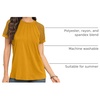 image:imageAUTOMET Womens Lace Short Sleeve Tops Business Casual Outfits Work ShirtsYellow