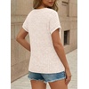 image:imageAUTOMET Womens Lace Short Sleeves Shirts Crochet Summer TopsApricot