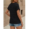 image:imageAUTOMET Womens Lace Short Sleeves Shirts Crochet Summer TopsBlack