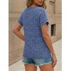 image:imageAUTOMET Womens Lace Short Sleeves Shirts Crochet Summer TopsBlue