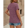 image:imageAUTOMET Womens Lace Short Sleeves Shirts Crochet Summer TopsBurgundy