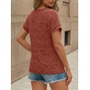 image:imageAUTOMET Womens Lace Short Sleeves Shirts Crochet Summer TopsCaramel
