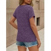 image:imageAUTOMET Womens Lace Short Sleeves Shirts Crochet Summer TopsDark Purple
