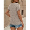 image:imageAUTOMET Womens Lace Short Sleeves Shirts Crochet Summer TopsKhaki