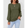 image:imageAUTOMET Womens Long Sleeve Shirts Fall Blouses Tops Business Casual OutfitsArmy Green