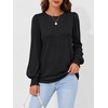 image:imageAUTOMET Womens Long Sleeve Shirts Fall Blouses Tops Business Casual OutfitsBlack