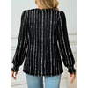 image:imageAUTOMET Womens Long Sleeve Shirts Fall Blouses Tops Business Casual OutfitsBlack Dot Line