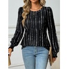image:imageAUTOMET Womens Long Sleeve Shirts Fall Blouses Tops Business Casual OutfitsBlack Dot Line