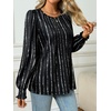 image:imageAUTOMET Womens Long Sleeve Shirts Fall Blouses Tops Business Casual OutfitsBlack Dot Line