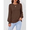 image:imageAUTOMET Womens Long Sleeve Shirts Fall Blouses Tops Business Casual OutfitsBrown