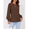 image:imageAUTOMET Womens Long Sleeve Shirts Fall Blouses Tops Business Casual OutfitsBrown